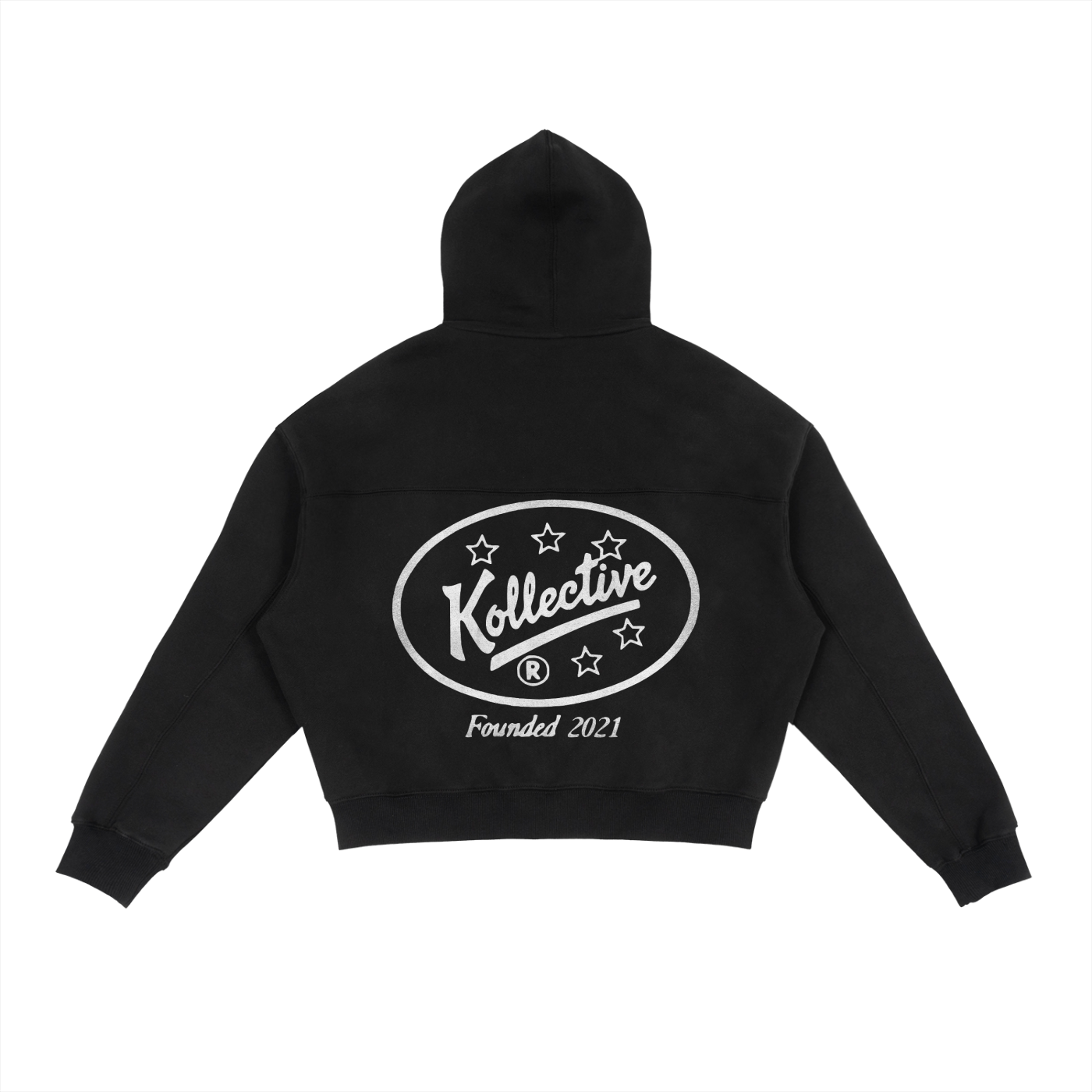 Retro Logo Zip-Up Boxy Cropped Hoodie