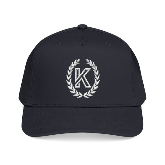 5 Panel Baseball Kap Embroidery - Black Krest